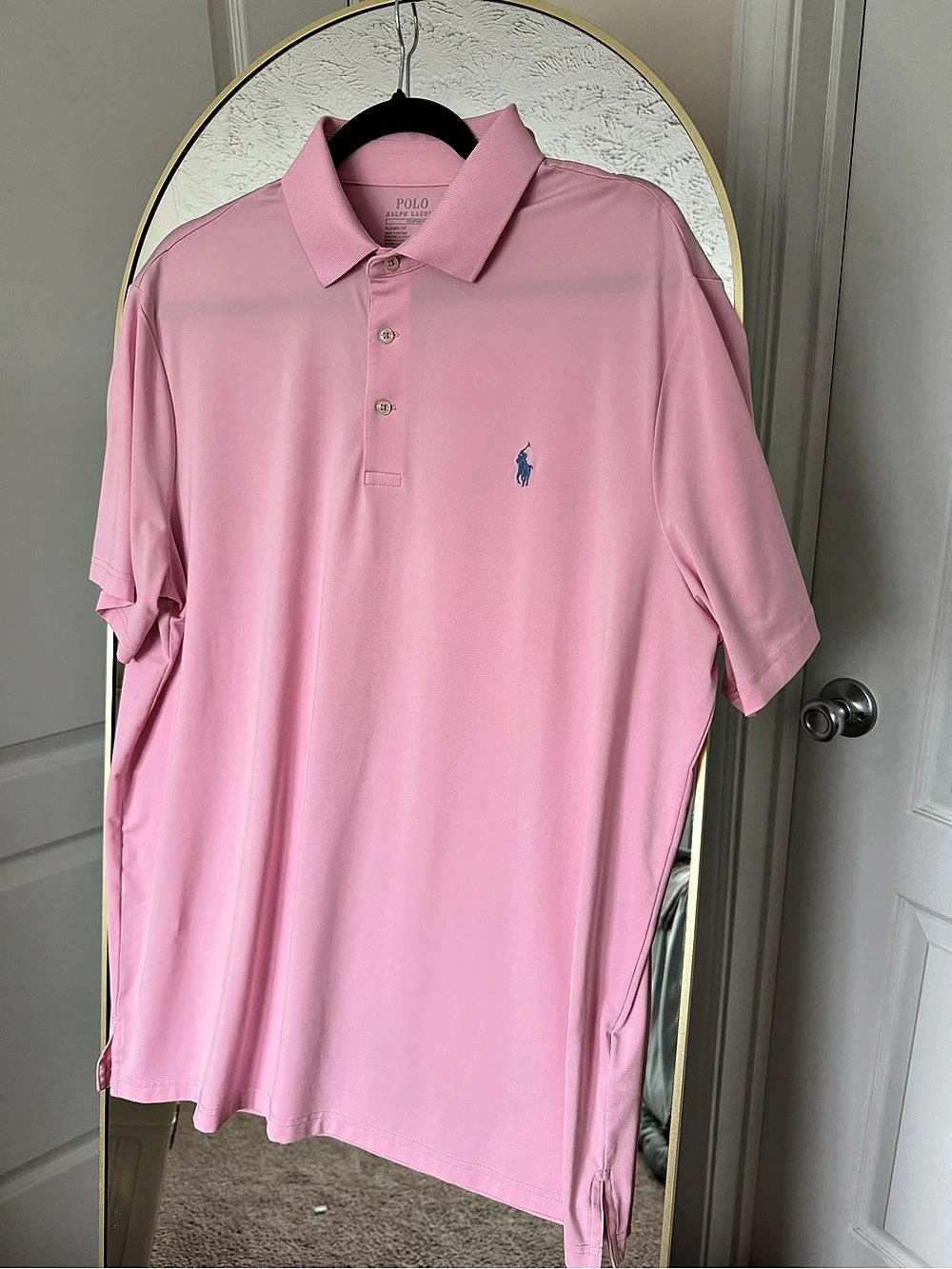 Polo Ralph Lauren Classic Fit Performance Polo Shirt Pink Large